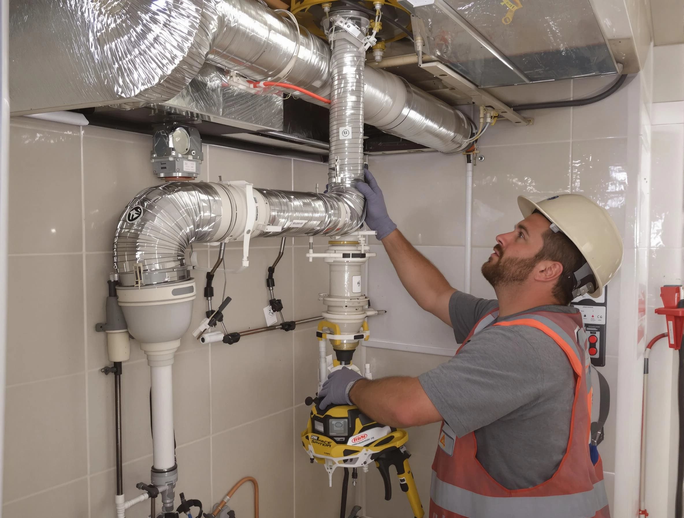 Santa Ana Dryer Vent Cleaning expert performing professional dryer vent repair and installation in Santa Ana