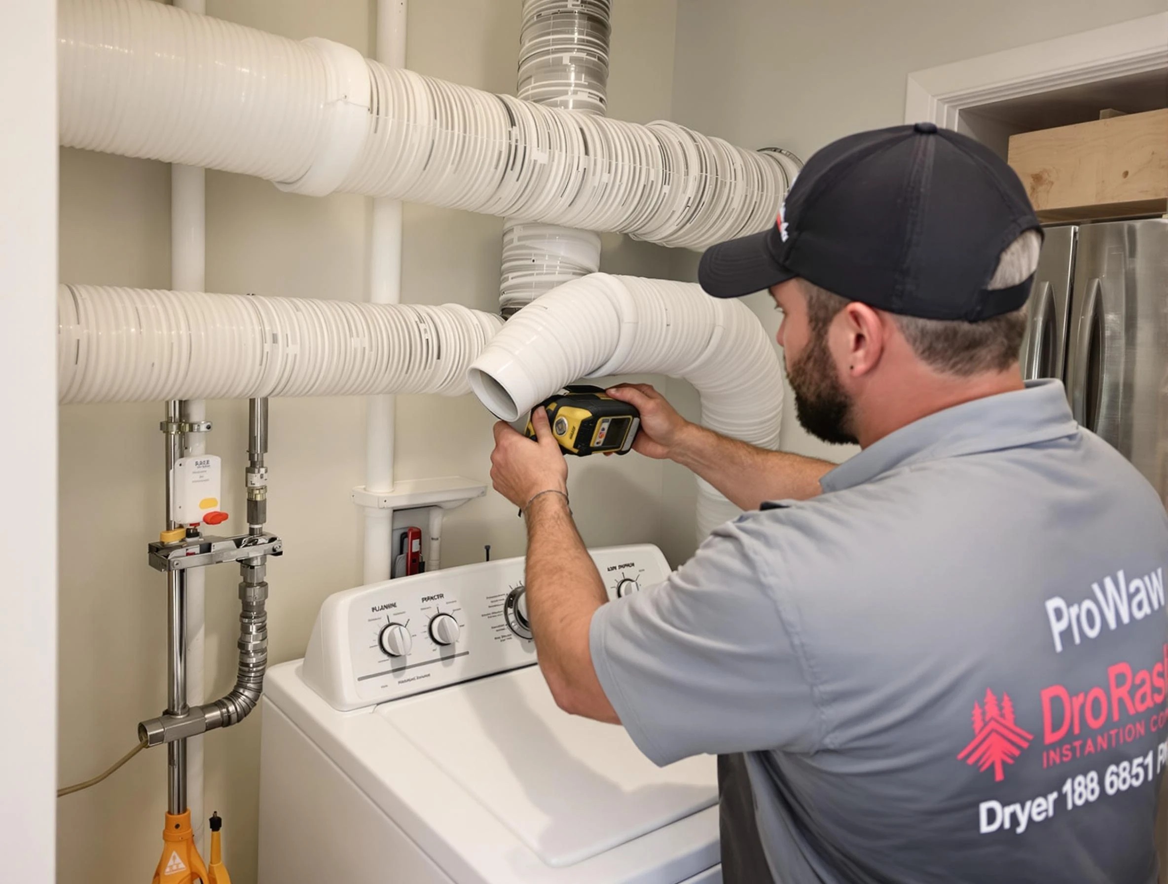 Professional dryer vent hose installation by Santa Ana Dryer Vent Cleaning in Santa Ana