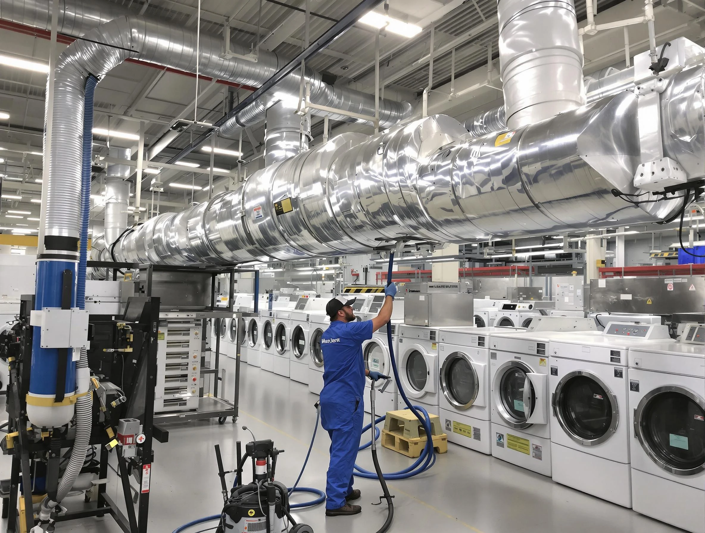 Santa Ana Dryer Vent Cleaning team performing heavy-duty industrial dryer vent cleaning in Santa Ana